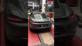 Porsche 718 GTS 2.5T downpipe exhaust sound check