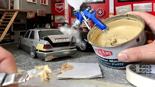 Mercedes W124’e MACUNDAN TAMPON YAPIYORUM | 1:18 Autoart Diecast Model Buffer Repair With Putty