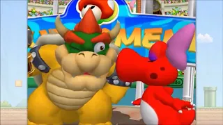 Mario Power Tennis - Diddy Kong, Bowser & Wiggler's Trophy Celebration!