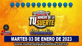 Número caliente para hoy 03 de ENERO 2023 #numerologíacolombia ✅🥇🔥💰