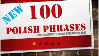 Polish for beginners 100 Polish phrases