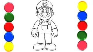 How to draw Super Mario character/Super Mario drawing Easy/Super Mario drawing tetouriol