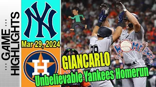 New York Yankees vs Houston Astros [HIGHLIGHTS] Giancarlo Stanton's Solo Homerun(1) The Yankees Win