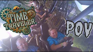 Time Traveler Inverted Spinning Roller Coaster On-Ride POV Silver Dollar City Branson Missouri