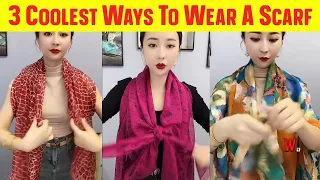 How to turn your Scarf into a Vest |3 Popular Scarf Tie Methods 🧣 EP150723 #scarfwearing #scarfstyle