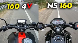 2024 Pulsar NS 160 vs Apache 160 4V Ride Comparison Review - Which one is Best 160cc Bike?