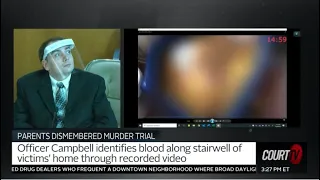 Forensic video shows blood splatter and buckets with body parts in Joel Guy Jr Case