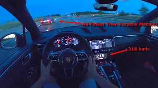 2021 PORSCHE MACAN 2.0 245 PS NIGHT POV AUTOBAHN DRIVE MUNICH  (60 FPS) (GPS)