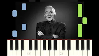 piano tutorial "MES EMMERDES" Charles Aznavour, 1976, avec partition gratuite