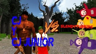 gta sa cj y cj jr vs slendytubbies loquendo