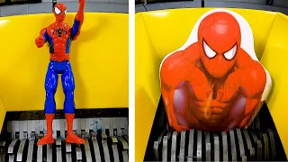 Shredder Vs Spider Man- Best Shredding Machine Experiment