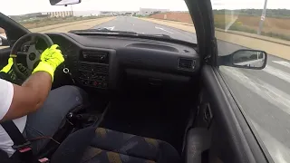 Onboard Mauro Prieto //Peugeot 106 // III Slalom Comercio de Astorga (Entrenos+ConeKiller)