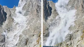 Man Captures Huge Rockfall In French Alps