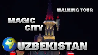 TASHKENT MAGIC CITY PARK | UZBEKISTAN | NIGHT WALK | 4K