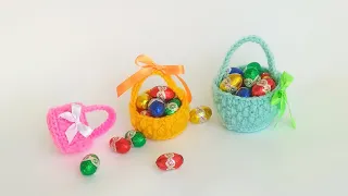 🌼 Easy and simple 🌸 How to crochet a MINI amigurumi basket / Easter crochet