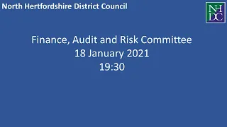 Meeting: Finance, Audit and Risk Committee - 18 January 2021