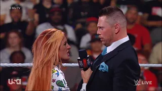 Becky Lynch Intimidates The Miz - WWE RAW, July 17, 2023