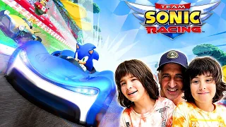 Competimos con Sonic, Tails y Knuckles en SONIC RACING!!