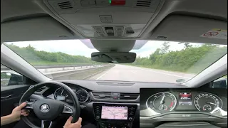 Skoda Superb 3V 2.0 TDI 150 PS Topspeed on Autobahn (no speed Limit)