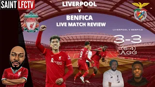 LIVERPOOL V BENFICA | UCL QF 2ND LEG | 3-3 (6-4) agg | LIVE MATCH REVIEW | W/ ROMZ & ENNY 4X