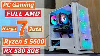 Rakit PC Gaming Recommend Di 7 Juta With Ryzen 5 5600 + AISURIX RX 580 8GB