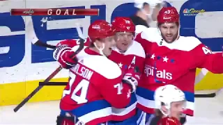 Ovechkin with his speed beat defense and pass Backstrom