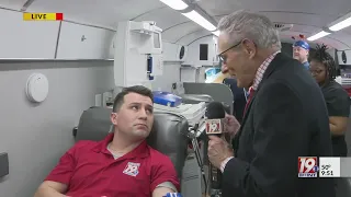 News 19's Carmen Fuentes Talks to Steve Johnson About Donating Blood | Feb 14 2024 | News 19 at 9 a.