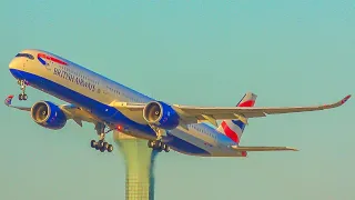 (4K) Chicago O'Hare Evening Plane Spotting | A350-1000, 747, 777