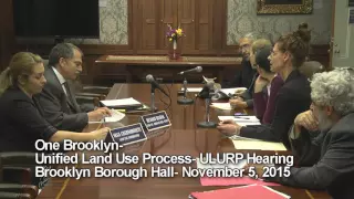 One Brooklyn-- Uniform Land Use Process Hearing, ULURP Hearing, November 2015