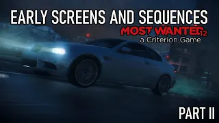 Early Screens and Sequences (Part II) - Need for Speed Most Wanted