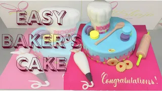 Baker’s cake | how to do a baker’s cake | easy baking cake tutorial | baking cake ideas | chef cake