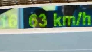 Shanghai Maglev Train accelerates to full speed in real time