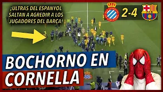 ¡VERGUENZA HISTORICA!🤬💥¡ULTRAS del ESPANYOL SALTAN al CAMPO para AGREDIR a JUGADORES del BARÇA!