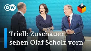 Triell der Spitzenkandidaten: Weiterer Etappensieg für Olaf Scholz | DW Nachrichten