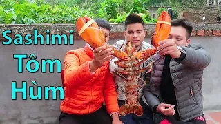 Hữu Bộ  Lần Đầu Ăn Tôm Hùm Sống  Sashimi Tôm Hùm Alaska  Sashimi Lobster