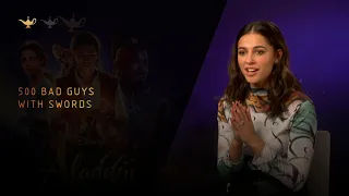 Naomi Scott takes on the Aladdin 'Guess the Lyrics' challenge