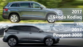 2017 Skoda Kodiaq vs 2017 Peugeot 3008 (technical comparison)