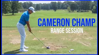 Cameron Champ Warm Up Swings on the Range 2019