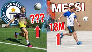 Wie SCHWER ist der WELTREKORD von LIONEL MESSI? Wir versuchen Rekorde ohne TRAINING!