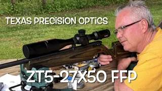 Texas Precision Optics ZT5-27x50 Sniper scope tested on my Marlin 2000L 22 target rifle