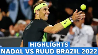 Rafael Nadal vs Casper Ruud Brazil Exhibition 2022 | Full Highlights