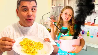 Nastya aprende a cocinar con papá y otros cuentos para niños en español