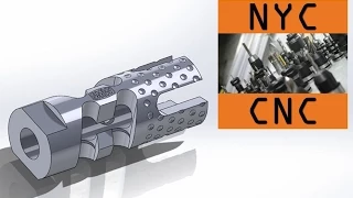 Gimme a Brake! Machining a DIY CNC 9MM AR-15 Muzzle Brake! 4th Axis Machining Video!