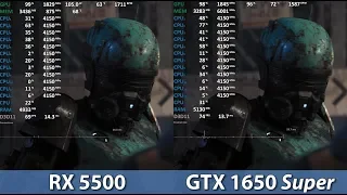 GeForce GTX 1650 Super vs Radeon RX 5500 XT Comparison in Games