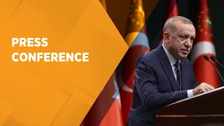 President Erdoğan speaks to media after evaluation meeting in Ankara