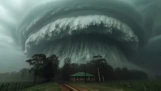 Australia NOW! Huge Storm, Flooding and Winds of 110 km/h. Houses and Roads Destroyed. Cyclone Megan