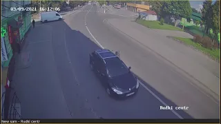 Відео моменту ДТП у Рудках