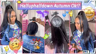 🥺Tutorial: Halfuphalfdown On Stocking Cap! Quick Weave Classic Technique Ft.#ELFINHAIR Bundle Review