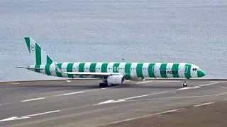 Boeing 757-300 Condor Island Livery Landing & Takeoff Spoll Up at Madeira Airport