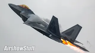 F-22 Raptor Twilight Afterburners - Battle Creek Airshow 2023